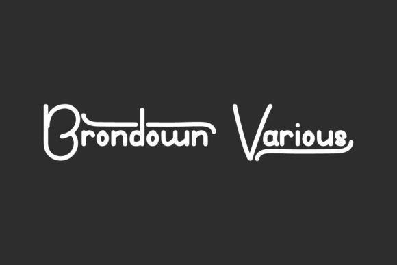 Brondown Various: A Script Font for Makers