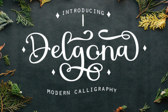 Delgona: A Script Font for Elegant Editorial Design
