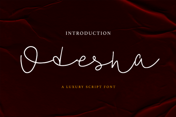 Odesha Font Review: A Romantic Script for Web Design
