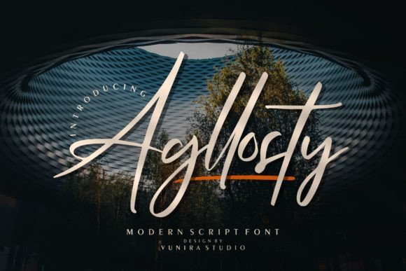 Upgrade Your Brand with Agllosty Script Font