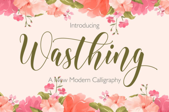 Wasthing: A Romantic Script Font for Crafters